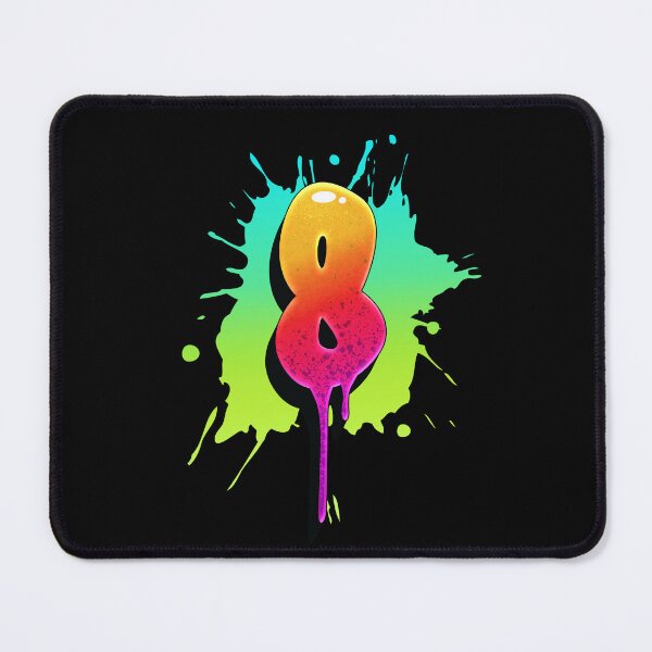 Item preview, Graffiti Number 8 Digit Colorful Paint Splash Style designed and sold by ToTheNextLetter.