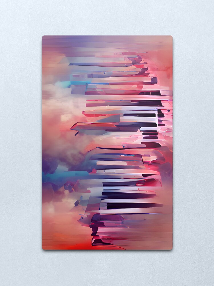 Pamela Arsena - Girly Musical Keyboard Piano Artwork Metal Print