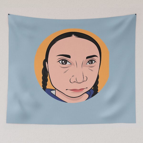Item preview, Greta Thunberg morada designed and sold by AdalbetHaman.
