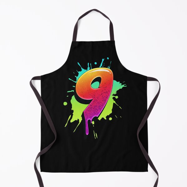 Item preview, Graffiti Number 9 Digit Colorful Paint Splash Style designed and sold by ToTheNextLetter.