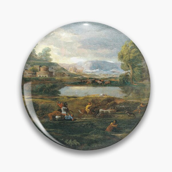 Item preview, Landscape during a Thunderstorm with Pyramus and thisbe. Nicolas Poussin designed and sold by OldTimeArt.