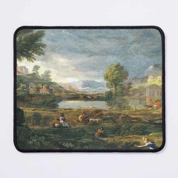 Item preview, Landscape during a Thunderstorm with Pyramus and thisbe. Nicolas Poussin designed and sold by OldTimeArt.
