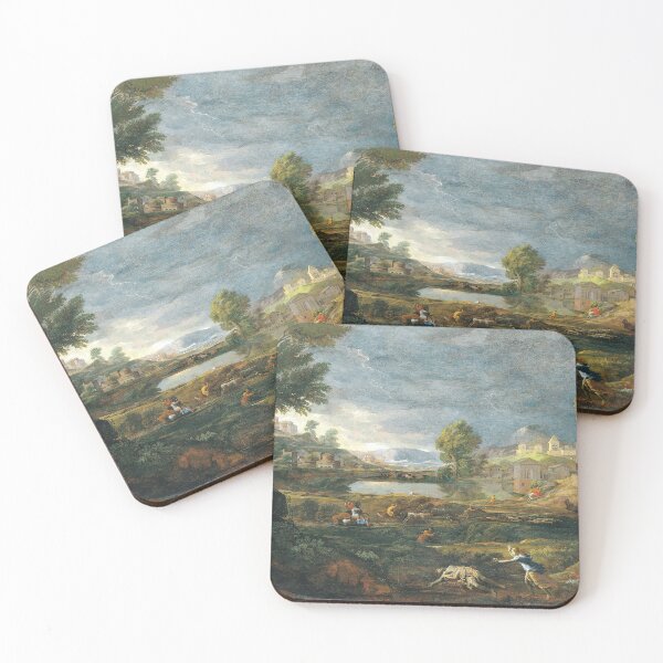 Item preview, Landscape during a Thunderstorm with Pyramus and thisbe. Nicolas Poussin designed and sold by OldTimeArt.