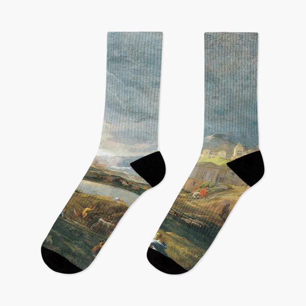 Item preview, Landscape during a Thunderstorm with Pyramus and thisbe. Nicolas Poussin designed and sold by OldTimeArt.