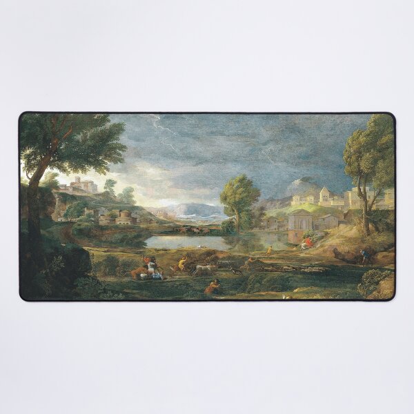 Item preview, Landscape during a Thunderstorm with Pyramus and thisbe. Nicolas Poussin designed and sold by OldTimeArt.