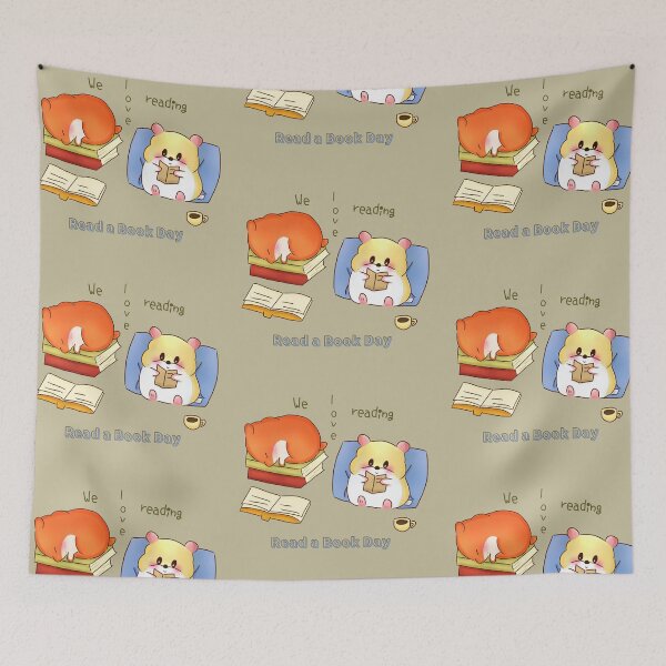 Item preview, Hamster | Hamster Lover - Read a Book Day designed and sold by FennyWijayaMomo.