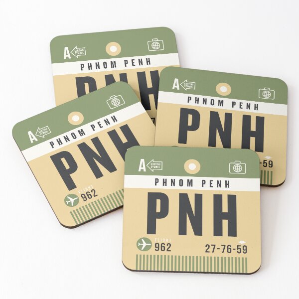 Artikelvorschau, Luggage Tag A - PNH Phnom Penh Cambodia entworfen und verkauft von VoodooCircus.