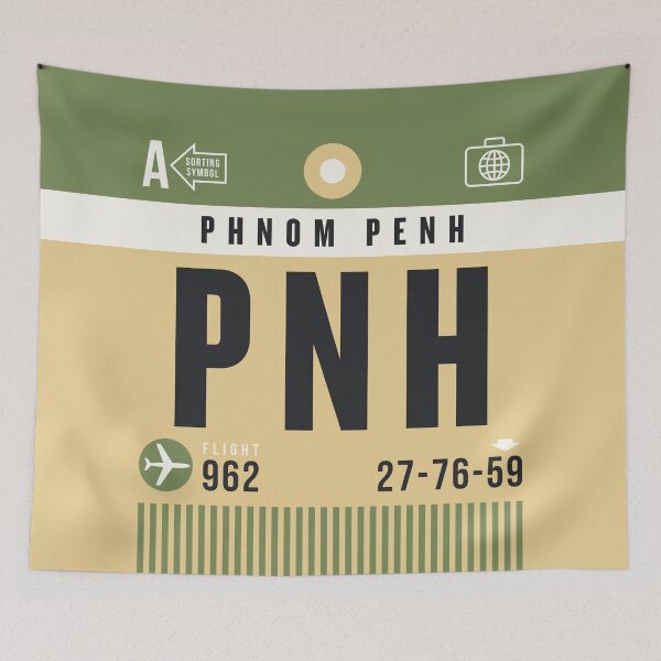 Item preview, Luggage Tag A - PNH Phnom Penh Cambodia designed and sold by VoodooCircus.