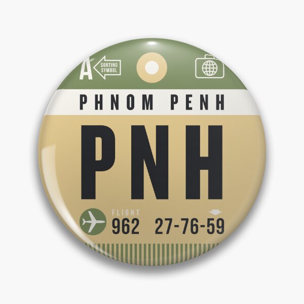 Artikelvorschau, Luggage Tag A - PNH Phnom Penh Cambodia entworfen und verkauft von VoodooCircus.