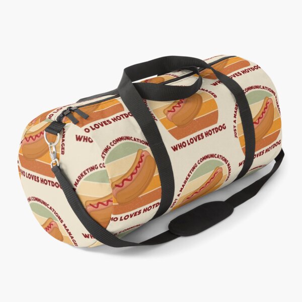 Item preview, Just a marketing communications manager who loves hotdog, dark text, funny food lovers marketing communications manager job, humor, joke, meme, hotdog lover designed and sold by SGS-.