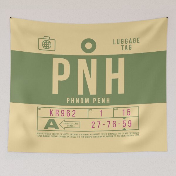 Item preview, Luggage Tag B - PNH Phnom Penh Cambodia designed and sold by VoodooCircus.
