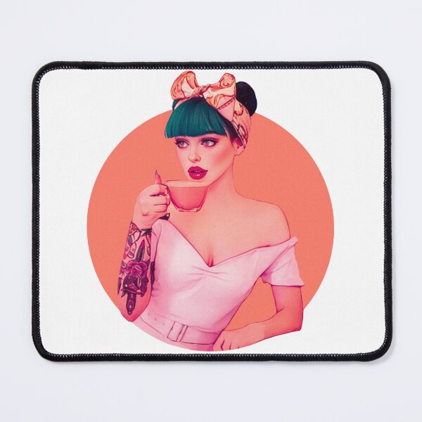Item preview, Pin up girl tomando una ilustración de dibujos animados de café designed and sold by · GAMING SOUL ·.
