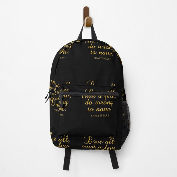 Item preview, Shakespeare Quote - Love All Trust A Few Do Wrong To None - Gold designed and sold by PhiloJourney.