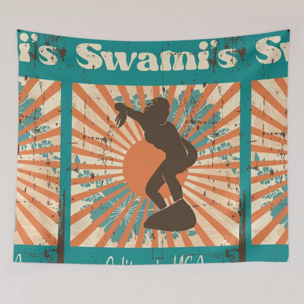 Item preview, Swami's Beach Retro Surfer Girl designed and sold by LanikaiBeach.