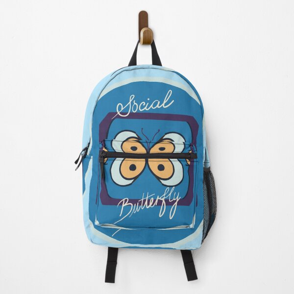 Item preview, Retro blue& ochre social butterfly designed and sold by GalapaTales.