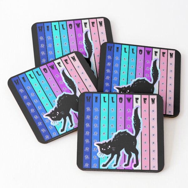 Item preview, Halloween Be Pawsome Black Cat and Spiders Tiedye designed and sold by My-Queens-Store.
