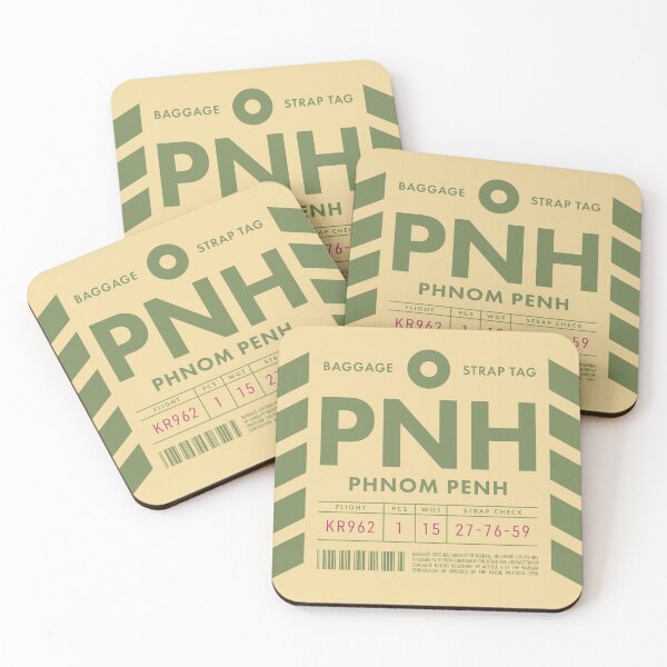 Artikelvorschau, Luggage Tag D - PNH Phnom Penh Cambodia entworfen und verkauft von VoodooCircus.