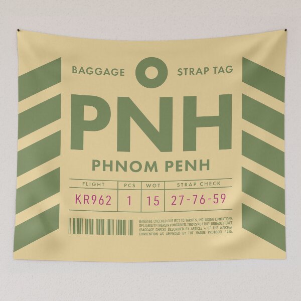 Item preview, Luggage Tag D - PNH Phnom Penh Cambodia designed and sold by VoodooCircus.