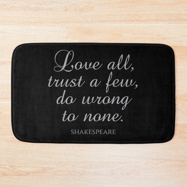 Item preview, Shakespeare Quote - Love All Trust A Few Do Wrong To None - Silver designed and sold by PhiloJourney.