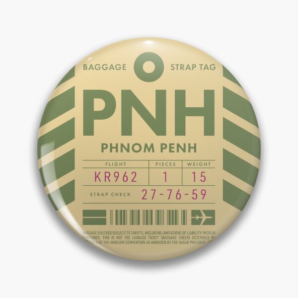 Artikelvorschau, Luggage Tag D - PNH Phnom Penh Cambodia entworfen und verkauft von VoodooCircus.