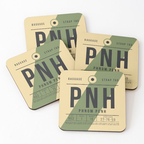 Artikelvorschau, Luggage Tag E - PNH Phnom Penh Cambodia entworfen und verkauft von VoodooCircus.