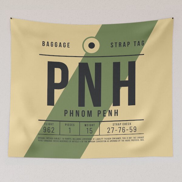 Item preview, Luggage Tag E - PNH Phnom Penh Cambodia designed and sold by VoodooCircus.