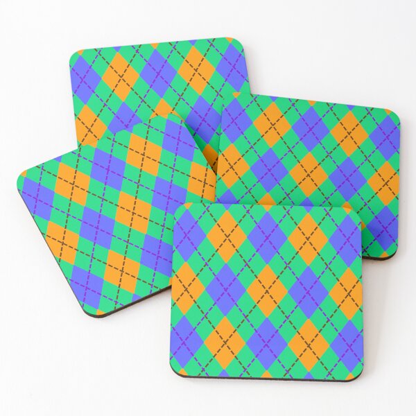 Item preview, Argyle Pattern - Blue, Green, Orange designed and sold by TotallyRetroArt.