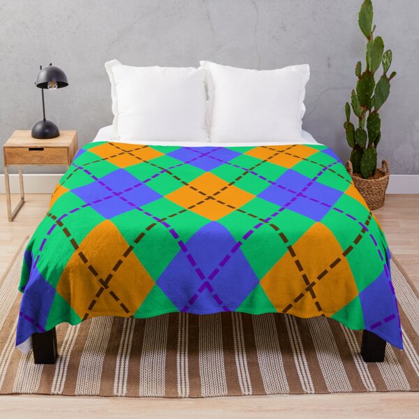 Item preview, Argyle Pattern - Blue, Green, Orange designed and sold by TotallyRetroArt.