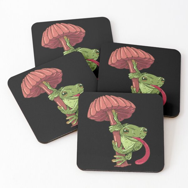 Item preview, Cottage Core Frog Tongue Out On Mushroom Cute Retro Style designed and sold by Countrysmart.