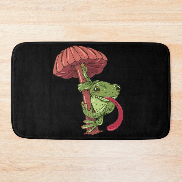 Item preview, Cottage Core Frog Tongue Out On Mushroom Cute Retro Style designed and sold by Countrysmart.
