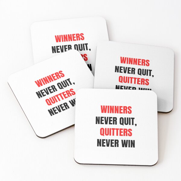 Item preview, Winners never quit, Quitters never win designed and sold by HuGoDesignZ.
