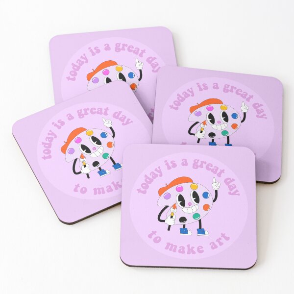 Item preview, Today Is A Great Day To Make Art Cartoon Palette Purple designed and sold by everything4eva.