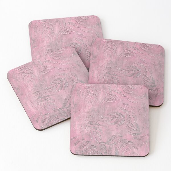 Item preview, Pink Stamped Textured Fern Leaves designed and sold by Sandra Foster.