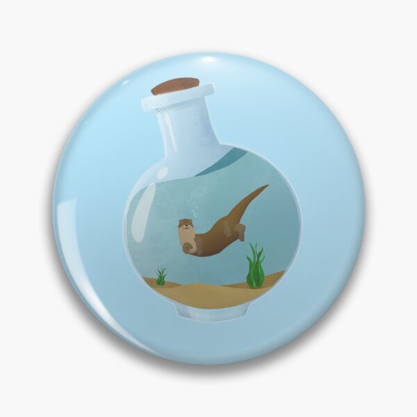 Item preview, Otter in a potion bottle designed and sold by Dubitatio-wo.