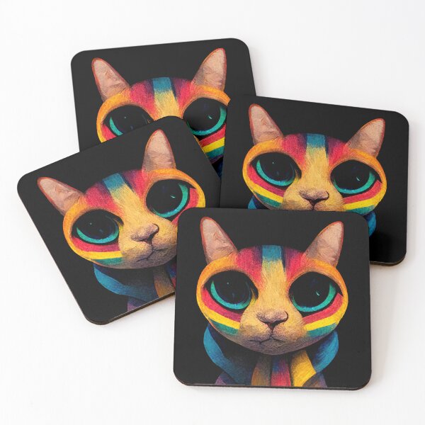 Item preview, Rainbow cat designed and sold by AIWeirdArts.