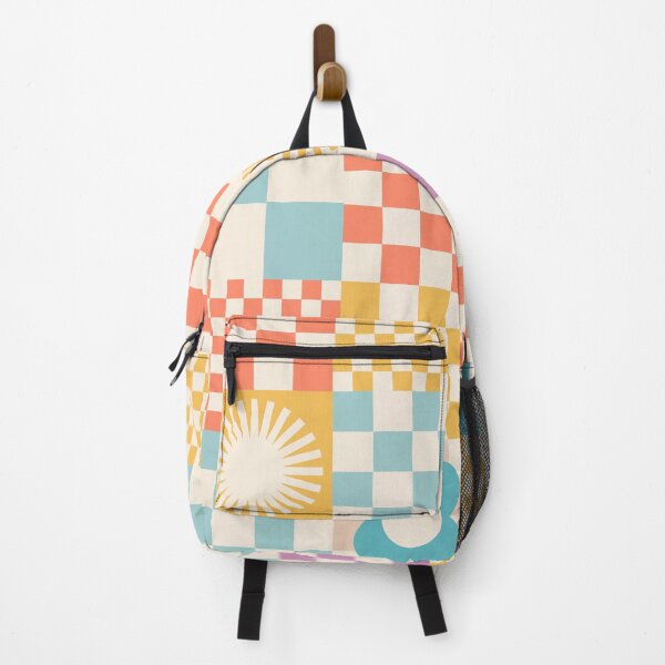 Item preview, Retro Check Pattern with Sun and Daisies designed and sold by Dominiquevari.