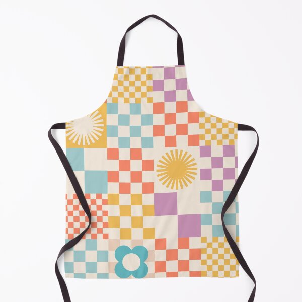 Item preview, Retro Check Pattern with Sun and Daisies designed and sold by Dominiquevari.