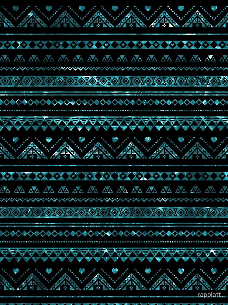 Aztec Black Tinsel Blue by rapplatt