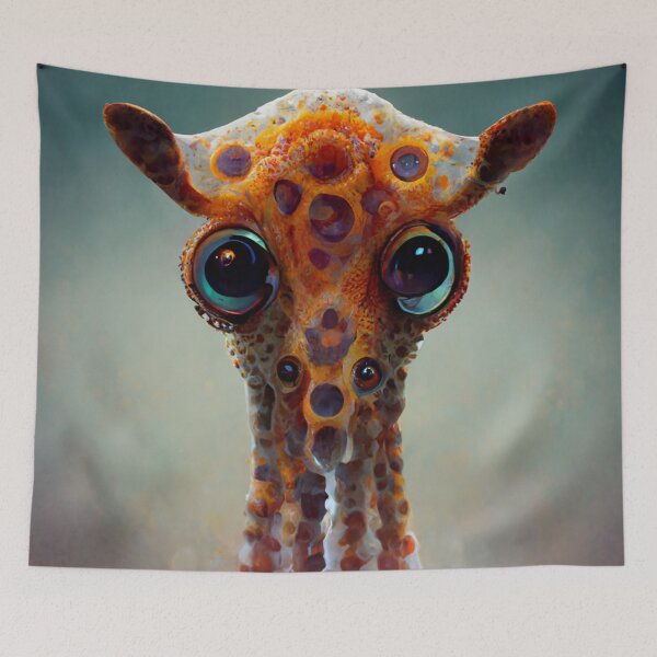 Item preview, giraffe and octopus mixed fancy artwork designed and sold by WeirdStation.