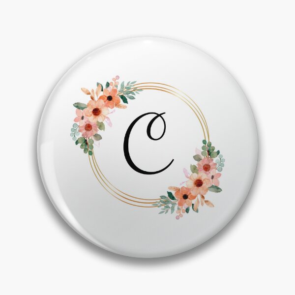 Artikelvorschau, Monogrammbuchstabe C | Koralle Blumenmuster entworfen und verkauft von JustSeasons.