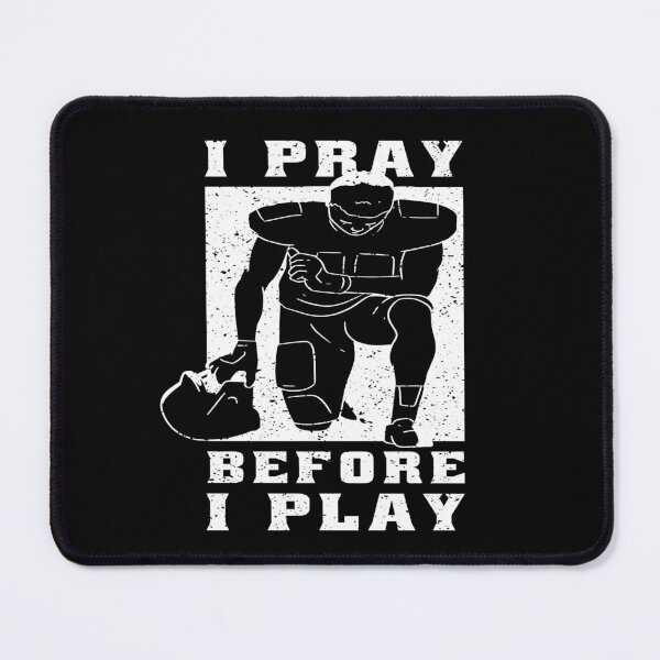 Item preview, Simple Elegant Football I Pray Before I Play Football Player Football Fan designed and sold by Countrysmart.