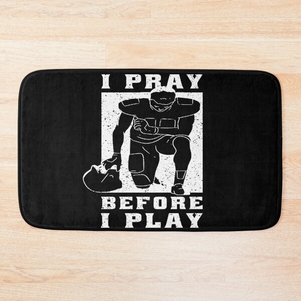 Item preview, Simple Elegant Football I Pray Before I Play Football Player Football Fan designed and sold by Countrysmart.