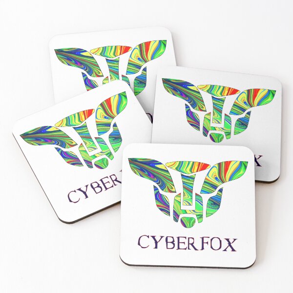 Item preview, CyberFox - the psychedelic multicolored cyber fox with ears down designed and sold by Kminos.