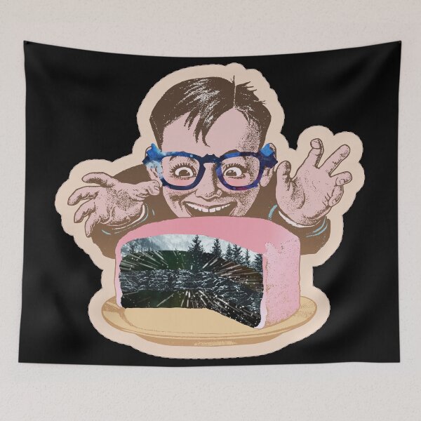 Item preview, Happy Kid with Space Cake - Snow Storm Design for Cool Children T-shirts and other accessories designed and sold by Ridiculam Toga.