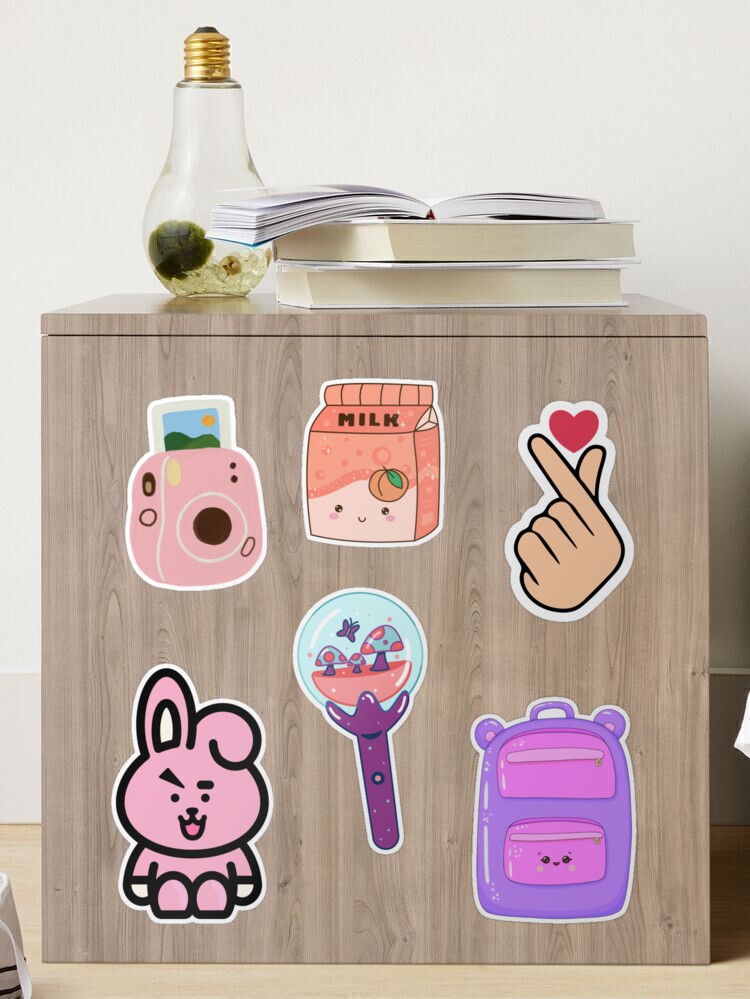 Cute kawaii korean Stickers Pack Sticker for Sale by Artistusha