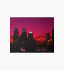 Philadelphia Skyline Sundown Art Board