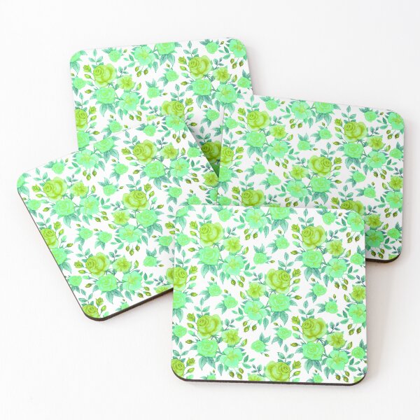 Item preview, Retro Inspired Neon Green Roses designed and sold by TotallyRetroArt.