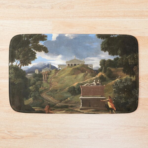 Item preview, Landscape with the ancient tomb and two figures. Nicolas Poussin designed and sold by OldTimeArt.