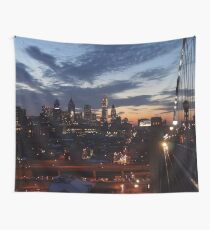 Philadelphia Skyline At Night Wall Tapestry