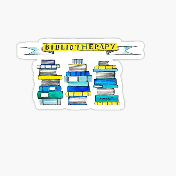 Artikel-Vorschau von Bibliotherapie in Blau und Gelb, designt und verkauft von Emma Mildred Cowell.